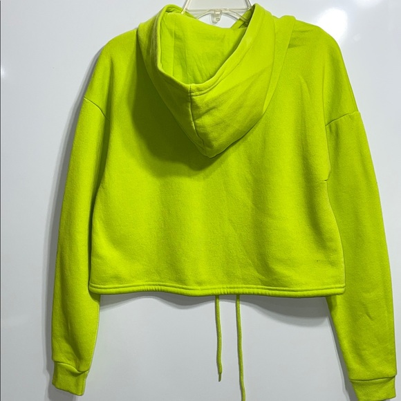 Nickelodeon Neon Green Hoodie Sweatshirt with Orange Logo - Picture 3 of 5